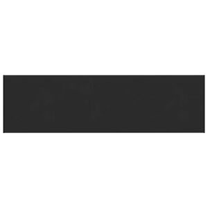 vidaXL Raamsokkel Zwart met houten nerf 120 x 40 x 4,5 cm PVC