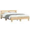 vidaXL Bedframe met hoofdeinde en LED sonoma eikenkleurig 140x190 cm
