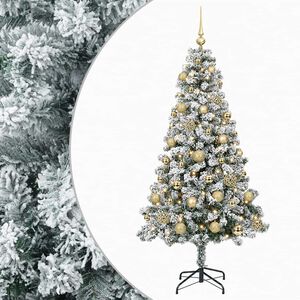 vidaXL Kunstkerstboom met Ballen 120 cm 150 LED's Warmwit