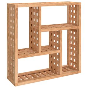 vidaXL Wandschap 49x15x49 cm massief walnotenhout