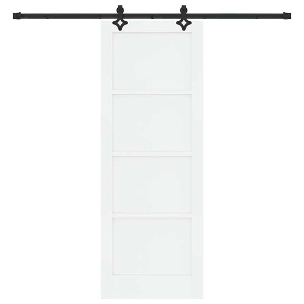 vidaXL Schuifdeur ORKDAL Wit 78 x 211 cm Massief grenenhout