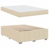 vidaXL Bedframe met matras Cr&egrave;me 140 x 200 cm Stof