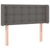 vidaXL Hoofdbord met randen 83x16x78/88 cm kunstleer grijs