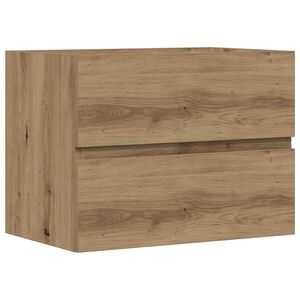 vidaXL Badkamerkast 60x38,5x45 cm bewerkt hout artisanaal eikenkleurig
