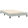 vidaXL Boxspring met matras en LED fluweel lichtgrijs 120x210 cm