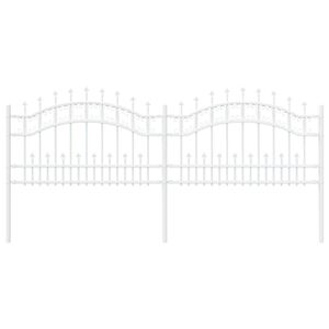 vidaXL Tuinhek KAMPEN 240 x 118 cm Mesh Poedergecoat staal Wit