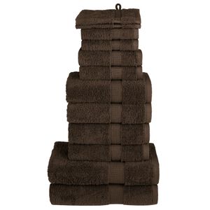 vidaXL 12-delige Handdoekenset SOLUND 600 g/m&sup2; bruin