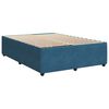 vidaXL Boxspring met matras fluweel donkerblauw 140x200 cm