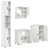 vidaXL Badkamermeubelset 4 pcs Hoogglans wit Bewerkt hout & Metaal