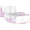 vidaXL Bedframe Grijs Sonoma 120 x 190 cm Massief grenenhout