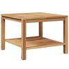 vidaXL Salontafel met opslag Bruin 60 x 60 x 45 cm Massief Teakhout