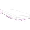 vidaXL Matras Wit en Grijs 80 x 200 cm Traagschuim