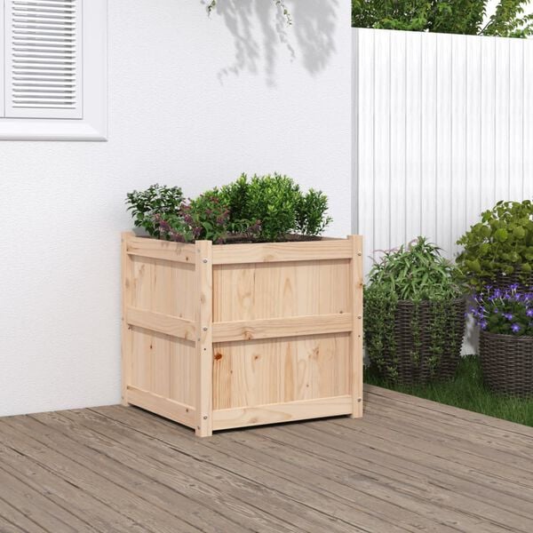 vidaXL Plantenbak 60x60x60 cm massief grenenhout