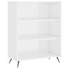 vidaXL Boekenkast 69,5x32,5x90 cm bewerkt hout hoogglans wit