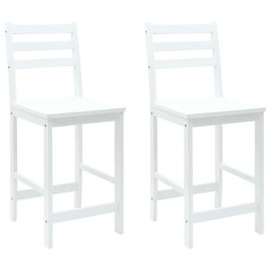 vidaXL Eettafelstoelen 2 pcs Wit 40 x 47,5 x 99,5 cm