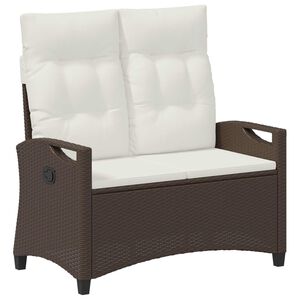 vidaXL Tuinbank Bruin en Cr&egrave;me 105 x 60 x 112 cm Staal en Polyester