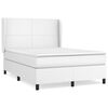 vidaXL Boxspring met matras kunstleer wit 140x190 cm