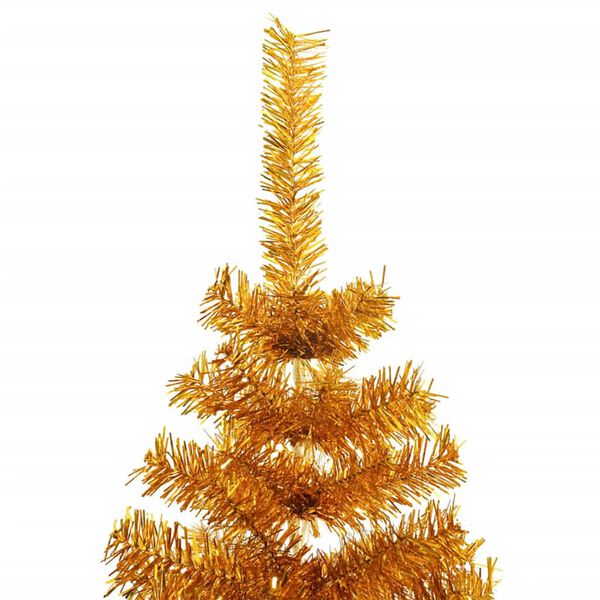 vidaXL Kerstboom met 300 LED met standaard Goud 180 cm PET