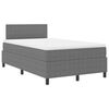 vidaXL LED Box Spring Bed Lichtgrijs en wit. 120 x 190 cm Katoen Stof