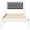 vidaXL Bedframe Lichtgrijs 80 x 200 cm Massief grenenhout