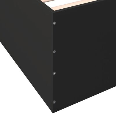 vidaXL Bedframe bewerkt hout zwart 120x190 cm