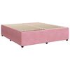 vidaXL Boxspring met matras fluweel roze 200x200 cm