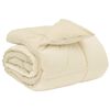 vidaXL Winter Dekbed Gekwilt Cr&egrave;me 135 x 200 cm Microfiber