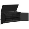 vidaXL Tuinkast 110x55x60,5 cm poly rattan zwart