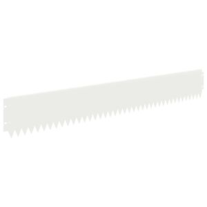 vidaXL Gazonrand 30 st 103 x 15 cm Staal Wit