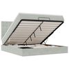 vidaXL Ottoman bed met matrassen en LED's 200x200cm fluweel lichtgrijs