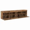 vidaXL TV Wandkasten 2 pcs Oud Hout 80 x 30 x 40 cm Bewerkt hout