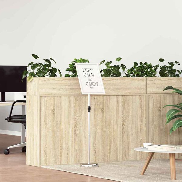 vidaXL Beurs Displays Zilver 25 x 25 x 125 cm Aluminium