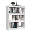 vidaXL Boekenkast/kamerscherm 100x30x103 cm massief grenenhout wit