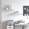 vidaXL Wandschappen zwevend 2 st 60x23,5x3,8 cm MDF eikenkleurig wit