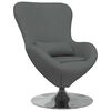 vidaXL Eivormige stoel Donkergrijs 63 x 73 x 90 cm Stof