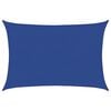 vidaXL Zonnezeil 160 g/m&sup2; rechthoekig 5x6 m HDPE blauw