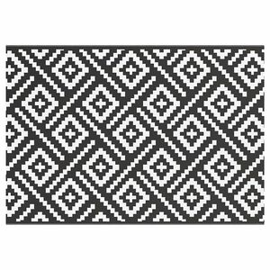 vidaXL Buitenkleed ARAKIL 160x230 cm PP wit en zwart