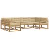 vidaXL Buiten bankenset 6 st Wit en Beige