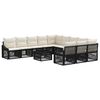 vidaXL Tuinbankenset 12 pcs Zwart poly rattan
