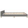 vidaXL Bedframe zonder matras stof donkergrijs 180x200 cm