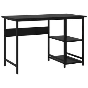 vidaXL Computerbureau 105x50x72 cm MDF en metaal zwart