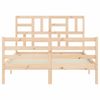 vidaXL Bedframe met hoofdbord massief hout 140x190 cm