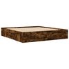 vidaXL Bedframe zonder matras hout gerookt eikenkleurig 180x200 cm