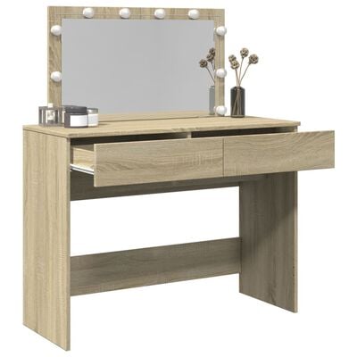 vidaXL Kaptafel met LED-verlichting 100x40x120 cm sonoma eikenkleurig