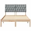 vidaXL Bedframe met Gevoerd Hoofdgedeelte Bruin 120 x 190 cm