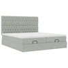 vidaXL Ottoman bed met matrassen 160x200cm fluweel lichtgrijs