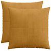 vidaXL Kussensloop 2 pcs ALMELO Geel 60 x 60 cm corduroy