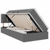 vidaXL LED Opslagbed met Matras Donkergrijs 100 x 200 cm Stof