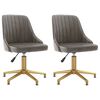 vidaXL Eetkamerstoelen draaibaar 2 st fluweel lichtgrijs
