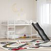 vidaXL Kinder loft bedframe met glijbaan Wit en Antraciet 80 x 200 cm
